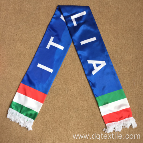 Trasfer Printing Italy Satin Fan Scarf